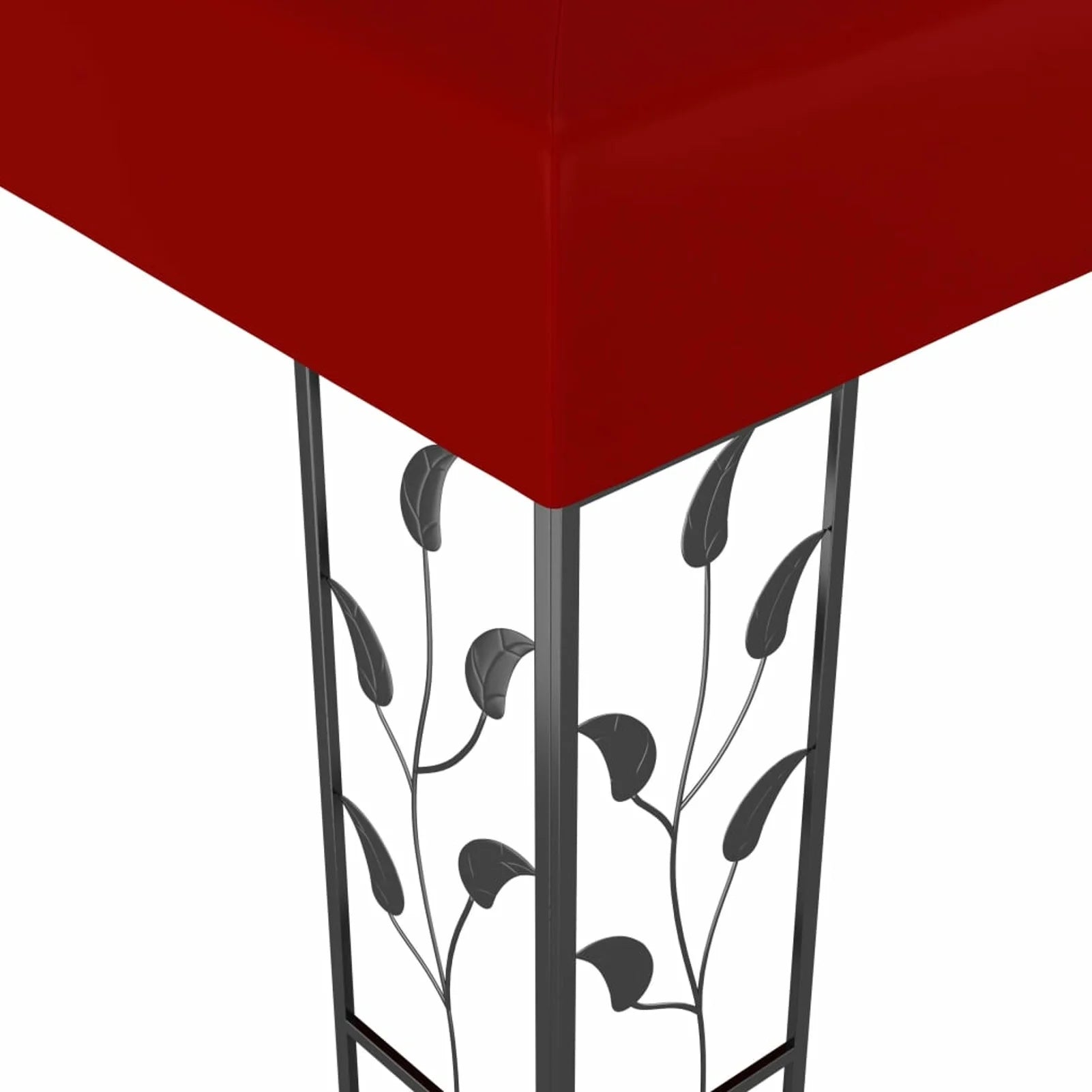 Steel Frame Gazebo Canopy Tent Sun Shelter Wine Red 118.1 x 118.1 x 98.4 Inches Q6201