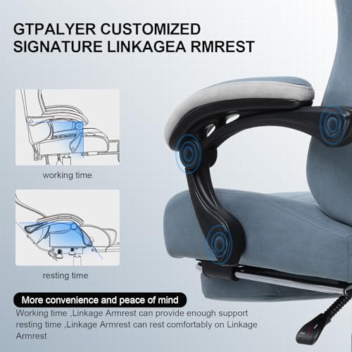 Gaming Chair with Pocket Spring Cushion and Footrest H145988