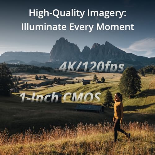 Vlogging Camera with 1'' CMOS & 4K/120fps Video, 3-Axis Stabilization, 2" Rotatable Touchscreen J81740