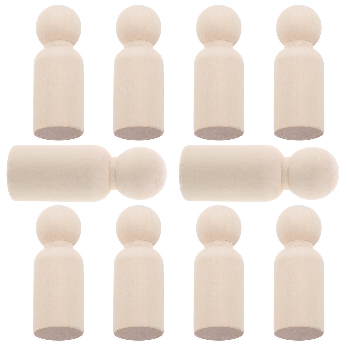 50pcs Unfinished Wooden Peg Dolls U900