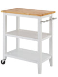 White Wood Kitchen Cart Y7884