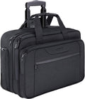 Rolling Laptop Bag Briefcase for 17.3" Laptop, Black T235