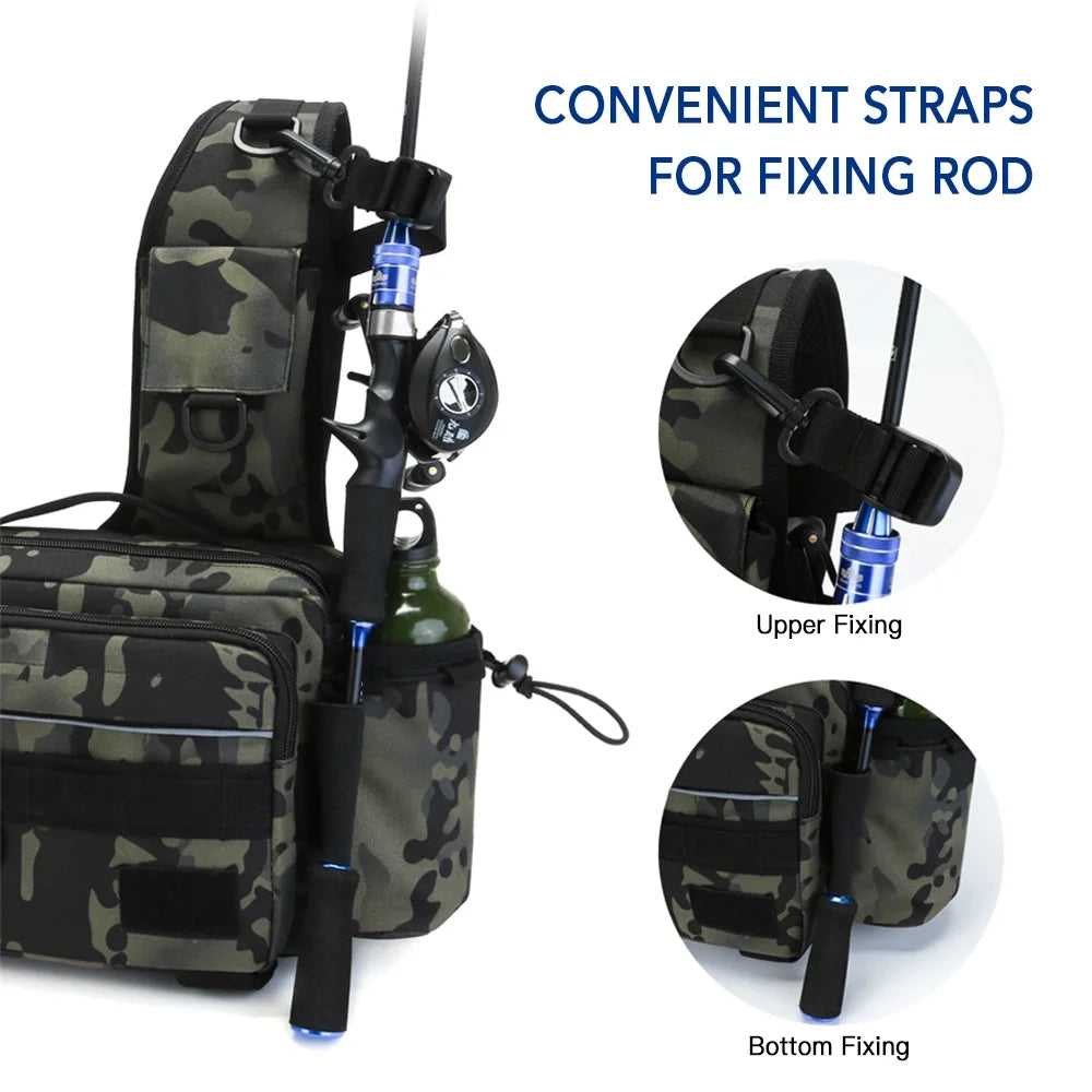 Water-resistant Fishing Sling Pack Waist Bag M5606