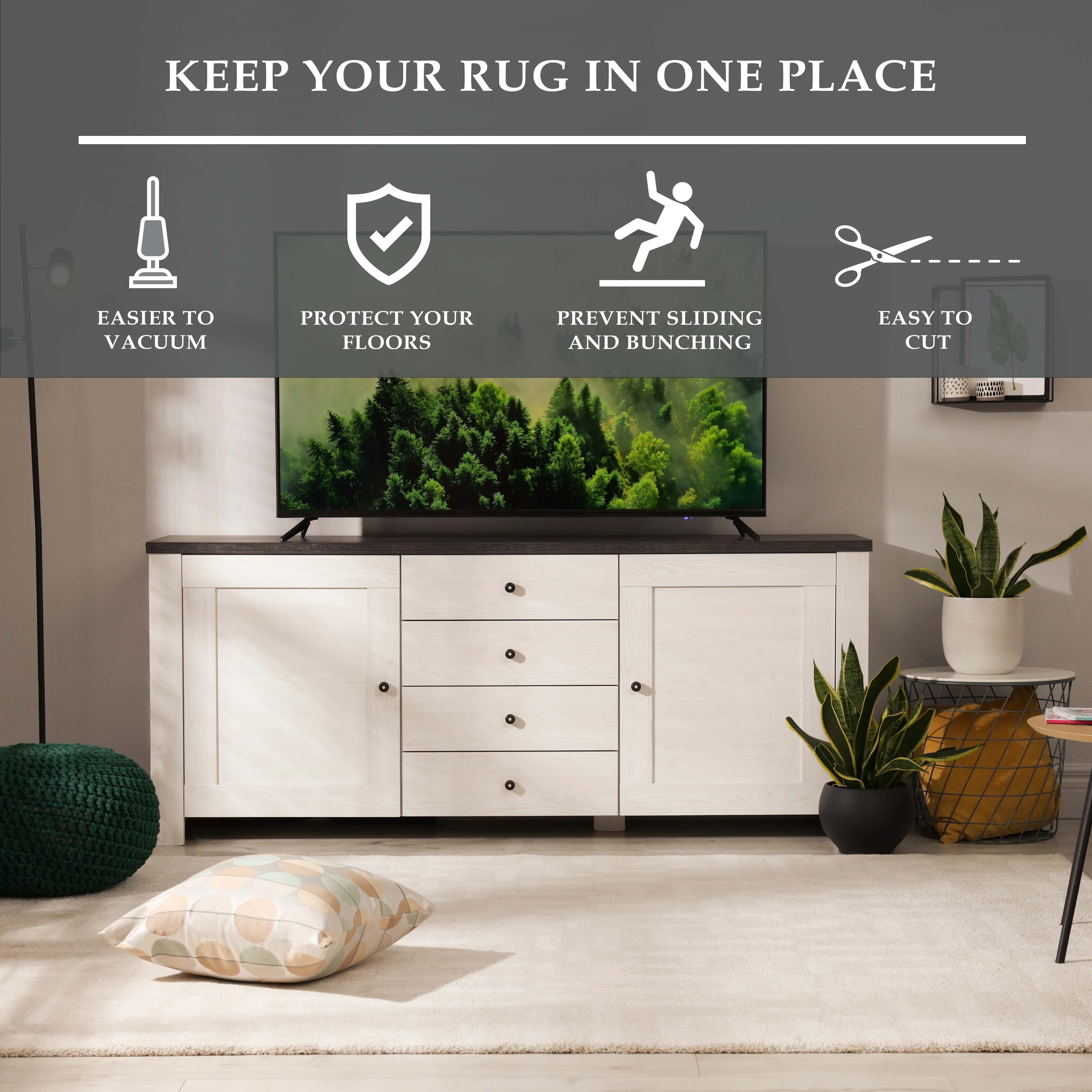 Non-Slip Rug Pad, 12' x 20' W173847