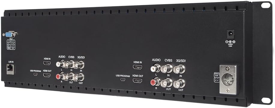 Dual 7 Inch 3RU Broadcast SDI Rack Mount Monitor IPS 1280x800 HD LCD Screen C113973
