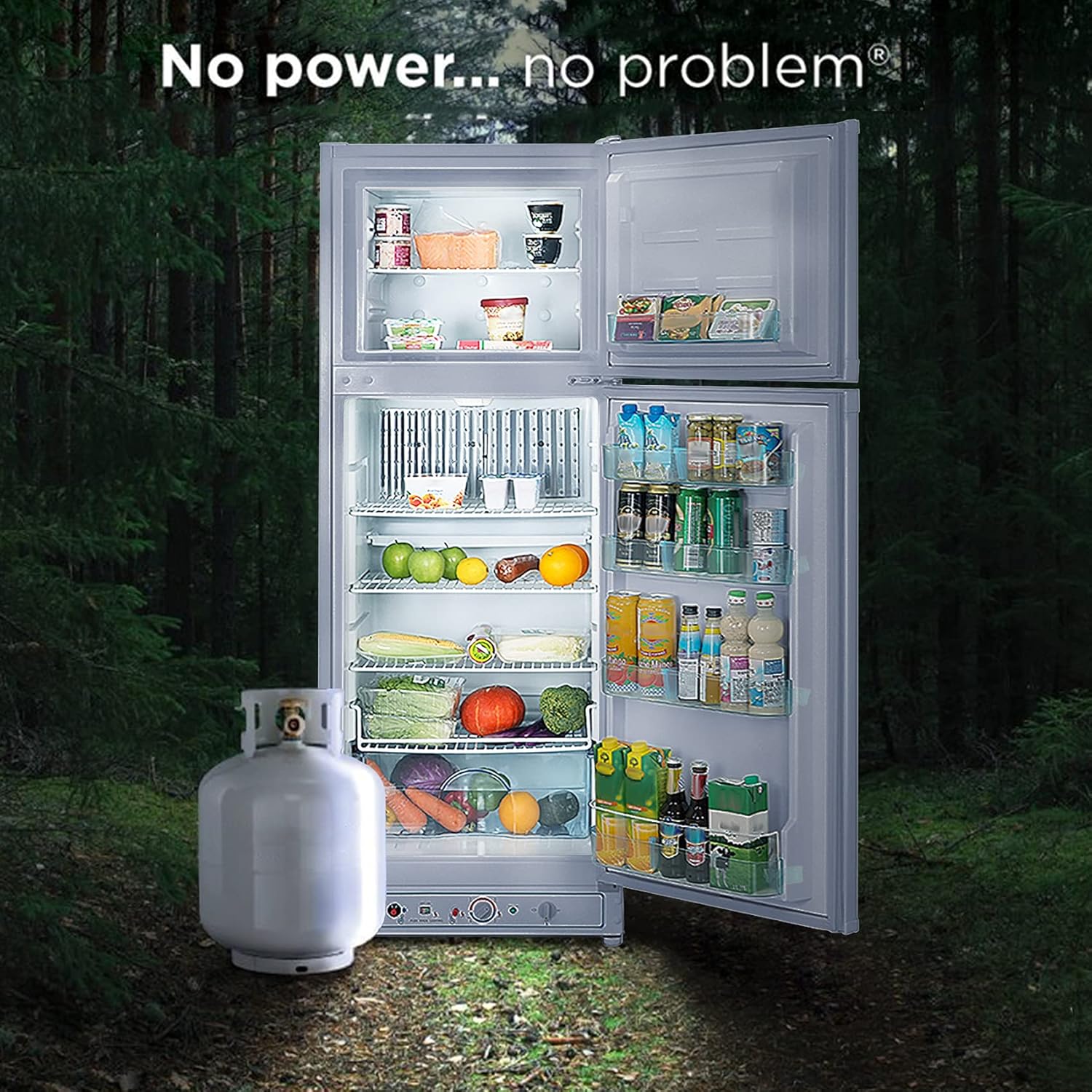 Propane Refrigerator with Freezer, 6.1 Cu.ft, White N996159