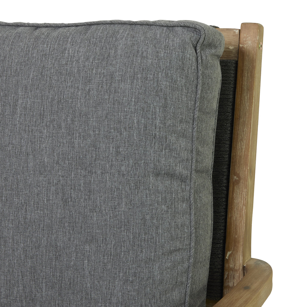 Dark Gray Wood Outdoor Sofa with Cushions E308