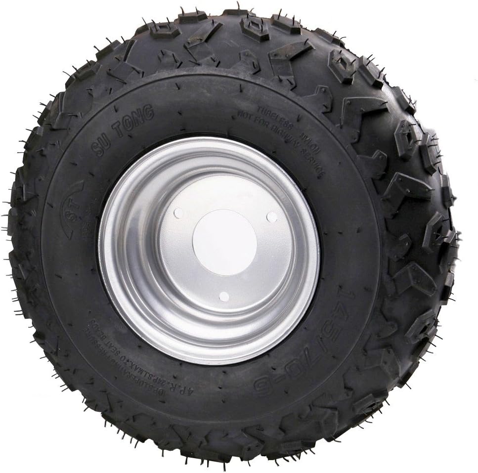 145/70-6 Tubeless ATV Tire with Rim (2pcs) U256