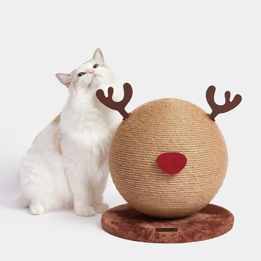 Large Cherry Cat Scratching Post with Hammock and Sisal Rope I47894