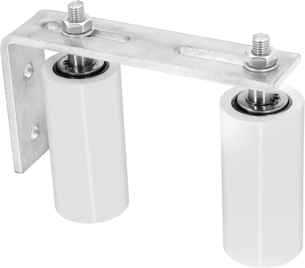 3.9 inch Pack of 2 Sliding Gate Hardware Nylon Rollers Zinc Bracket F3996