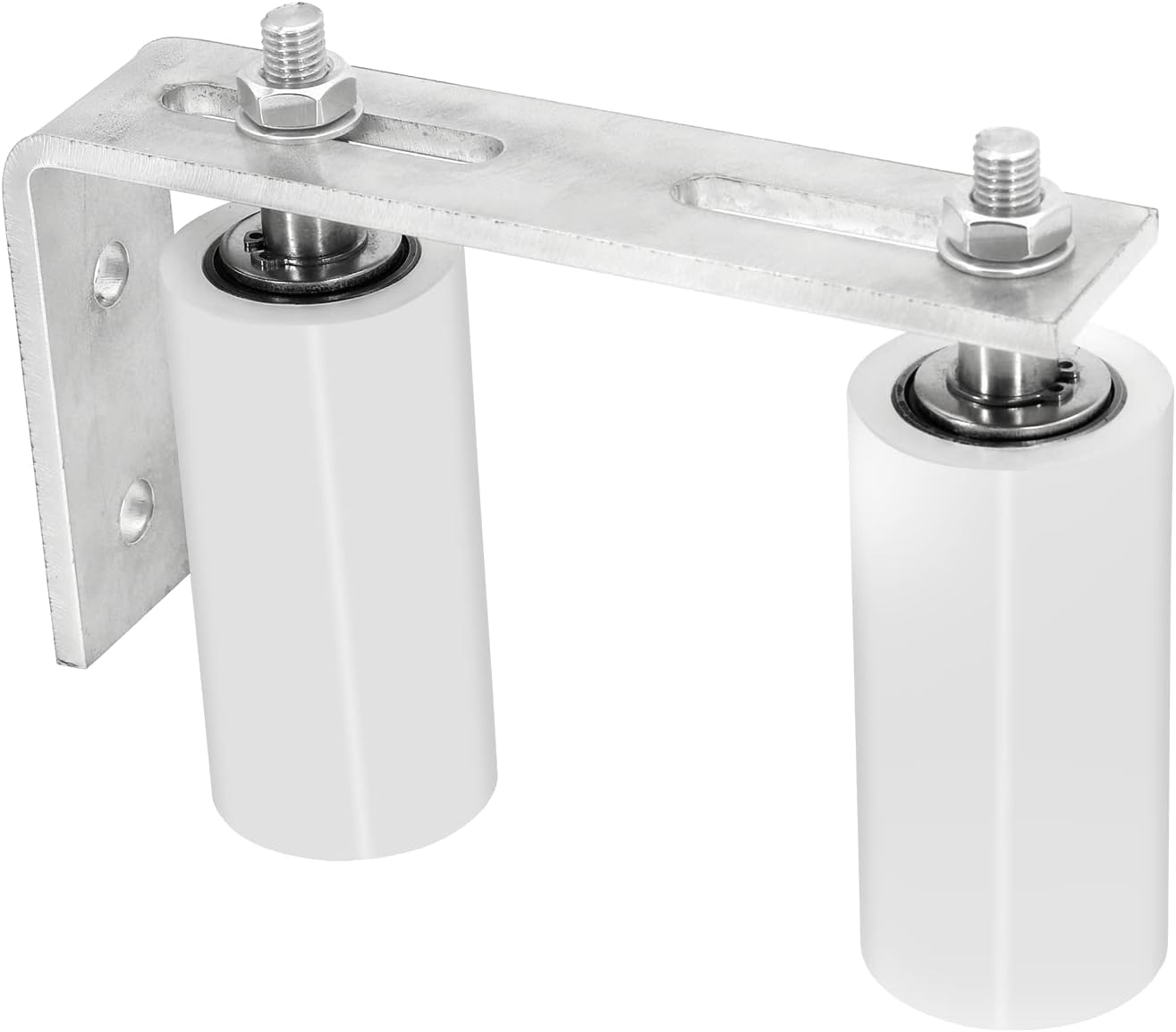3.9 inch Pack of 2 Sliding Gate Hardware Nylon Rollers Zinc Bracket F3996