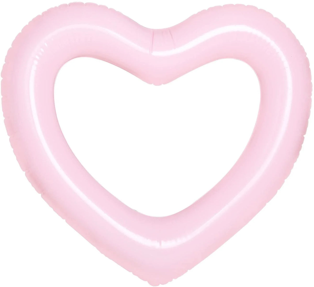 Inflatable Swim Rings Heart Shaped Pool Float Tube Pink N4341