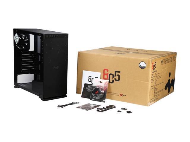 Black Tempered Glass Compact ATX Mid-Tower Computer Case F32183