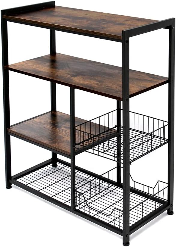 Kitchen Cart with Bottle Holder E305