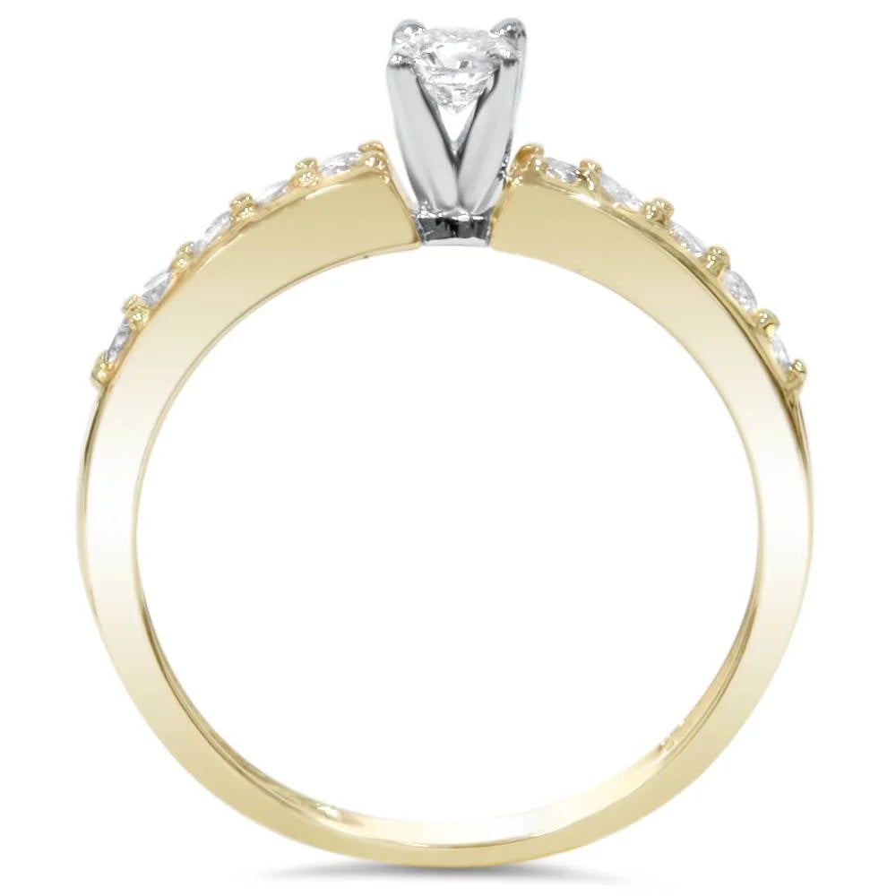 14K Yellow Gold Solitaire Ring I51127