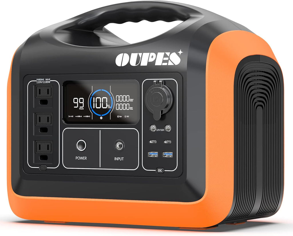 Portable Power Station 1100W, 992Wh LiFePO4 Solar Generator P66077
