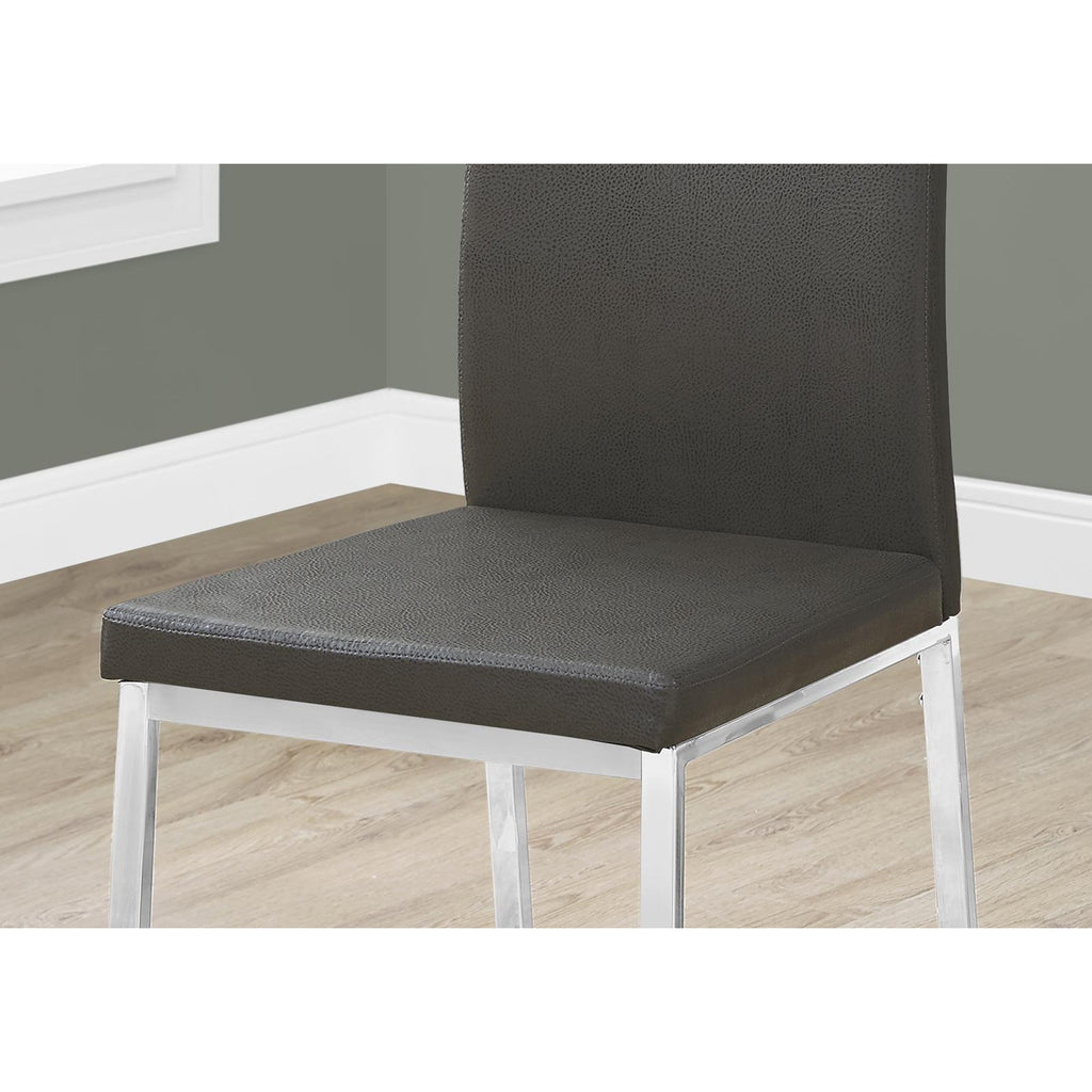 Set Of 2 Upholstered Pu Leather Dining Chairs J41958