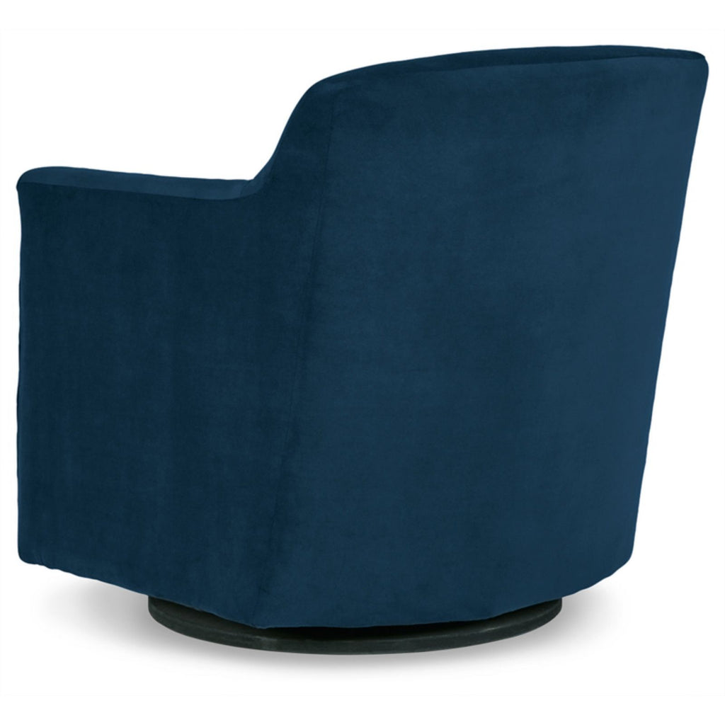 Blue & Black Metal Swivel Accent Chair Z622