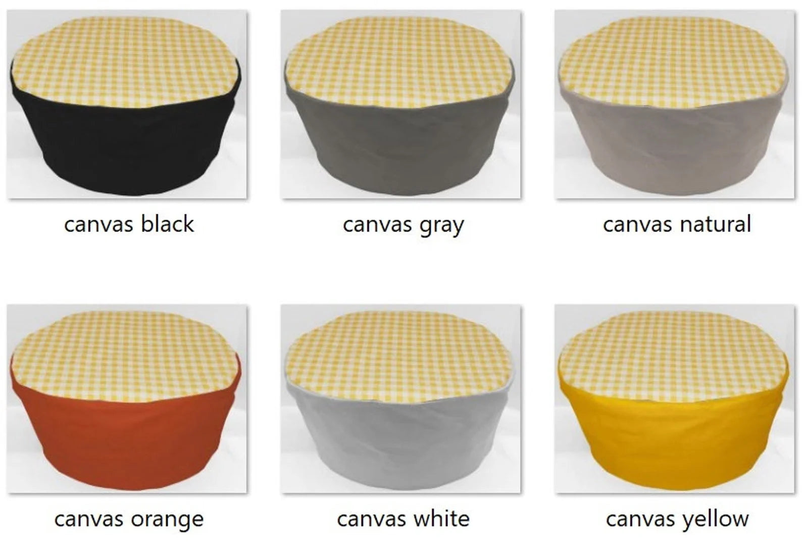 Yellow & White Checked Gingham Slow Cooker Cover Q2759