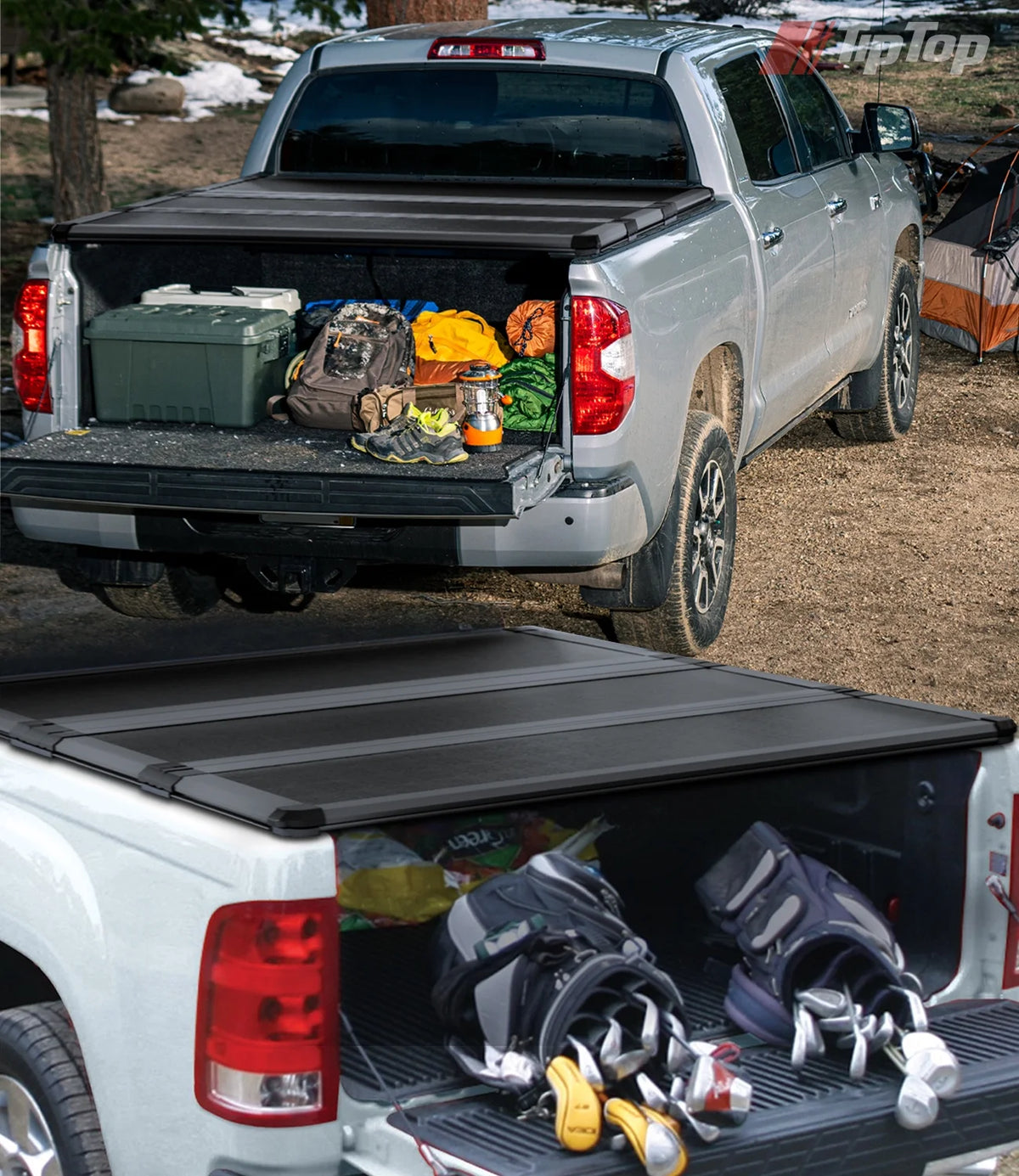 Tri-Fold Hard Tonneau Cover Truck Bed FRP U294