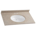 Solid Surface Vanity Top in Caramel with White Sink Y429
