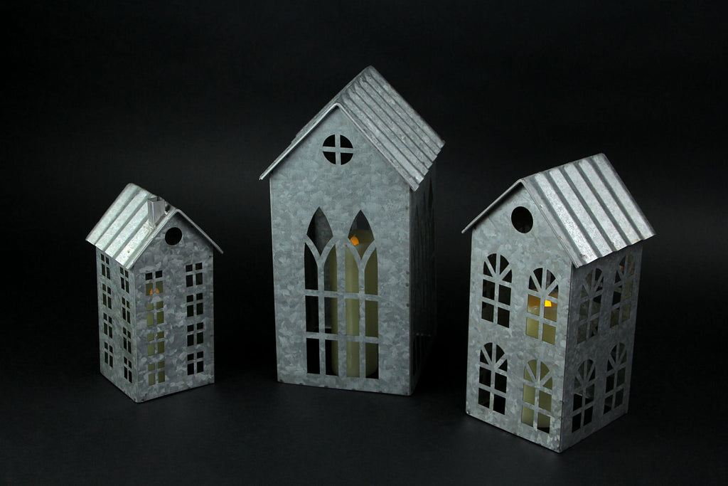 Set of 3 Metal Candle Holders O7953
