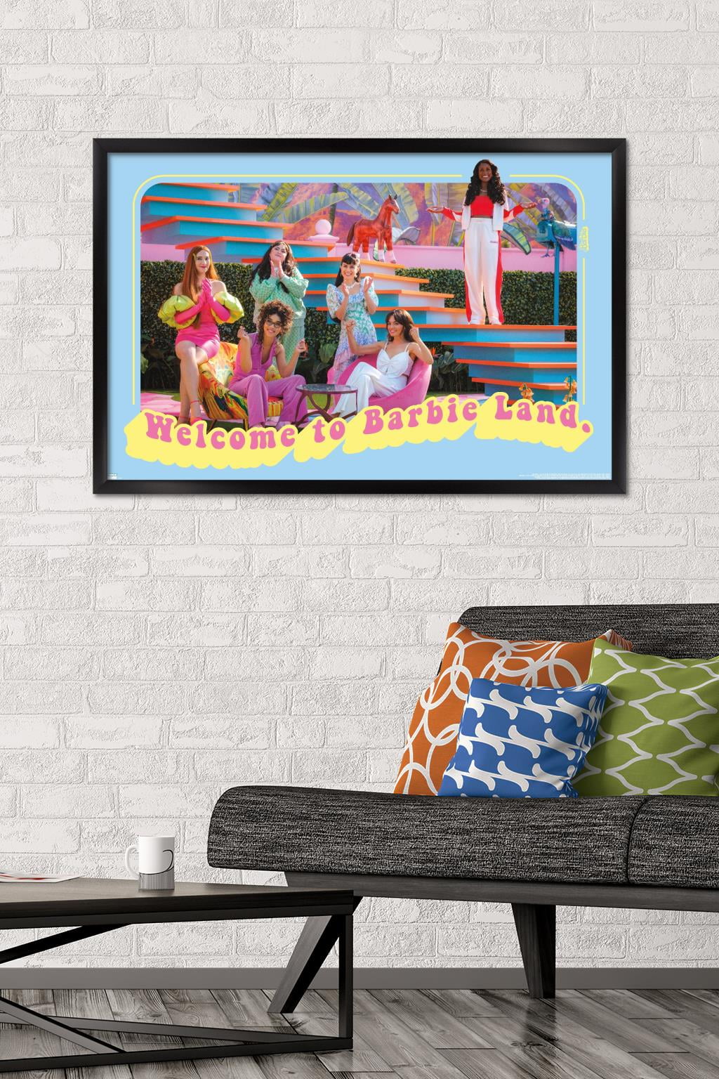 Framed Barbie Land Wall Poster, 22.375" x 34" U63373