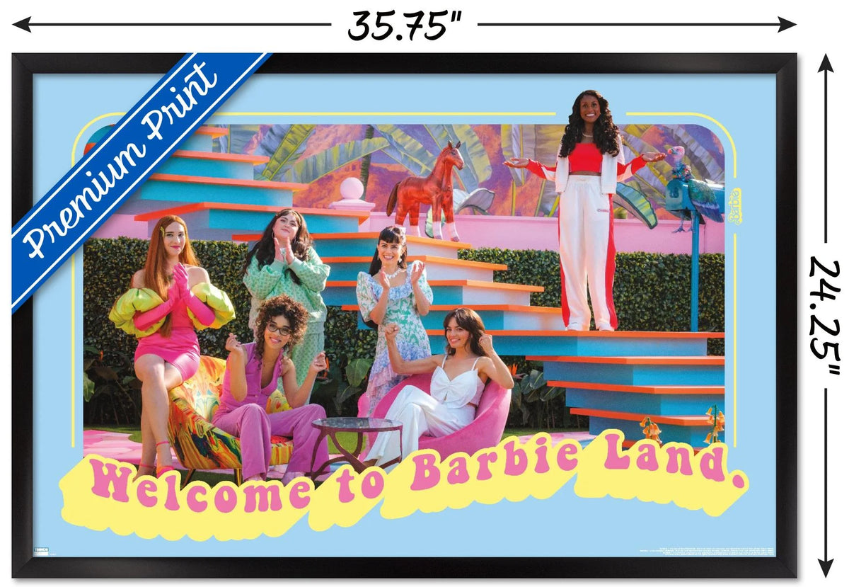 Framed Barbie Land Wall Poster, 22.375" x 34" U63373