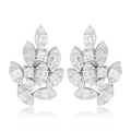 18k White Gold Diamond Stud Earrings Z512