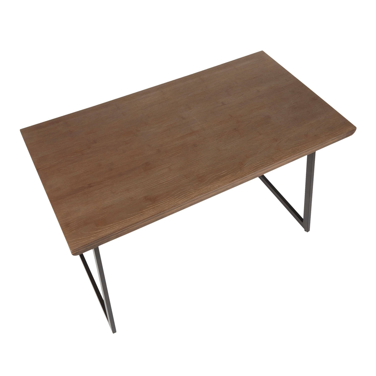 Vintage White Espresso Industrial Dining Table K29395