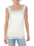 Lace Embellished Tank Top B995122