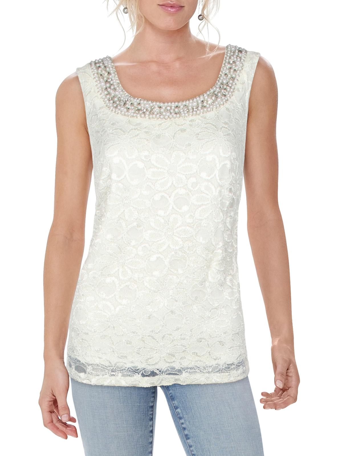 Lace Embellished Tank Top B995122