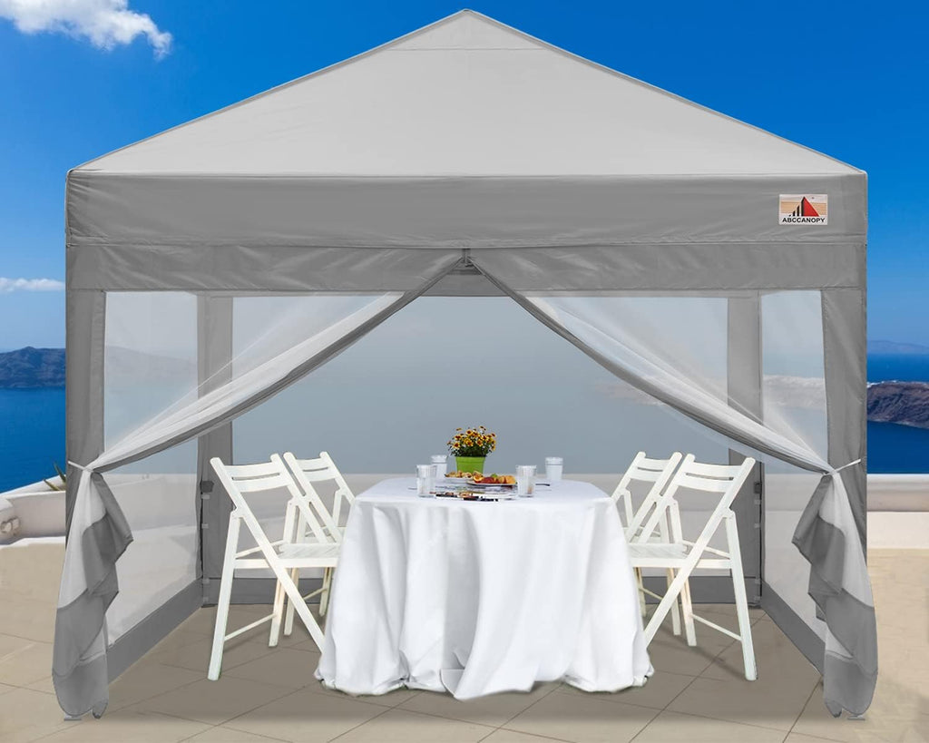 10x10 Pop up Canopy Tent with Mesh Walls and Carry Bag M647203