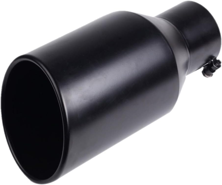 Black Stainless Steel Slant Cut Exhaust Tip Pack of 2 Y16490