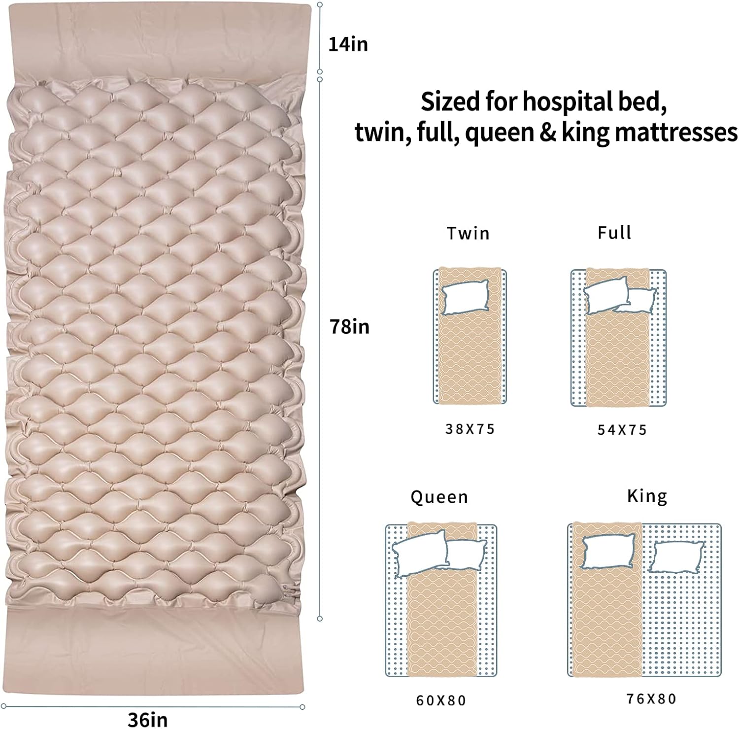 Alternating Pressure Pad Air Mattress for Hospital Bed I4186