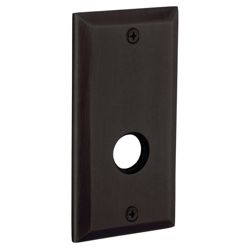 Distressed Oil Rubbed Bronze Square Passage Rosette D3756