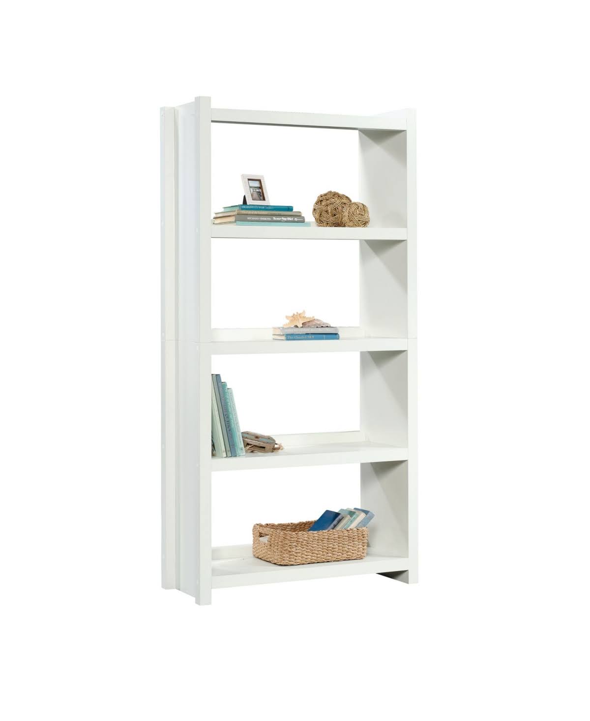 4 Shelf White Bookcase M849508