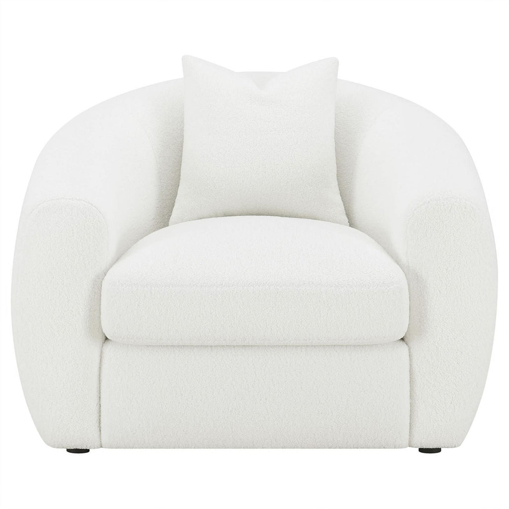 White Upholstered Tight Back Chair C912