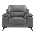 Dark Gray Leather Upholstered Chair K622775