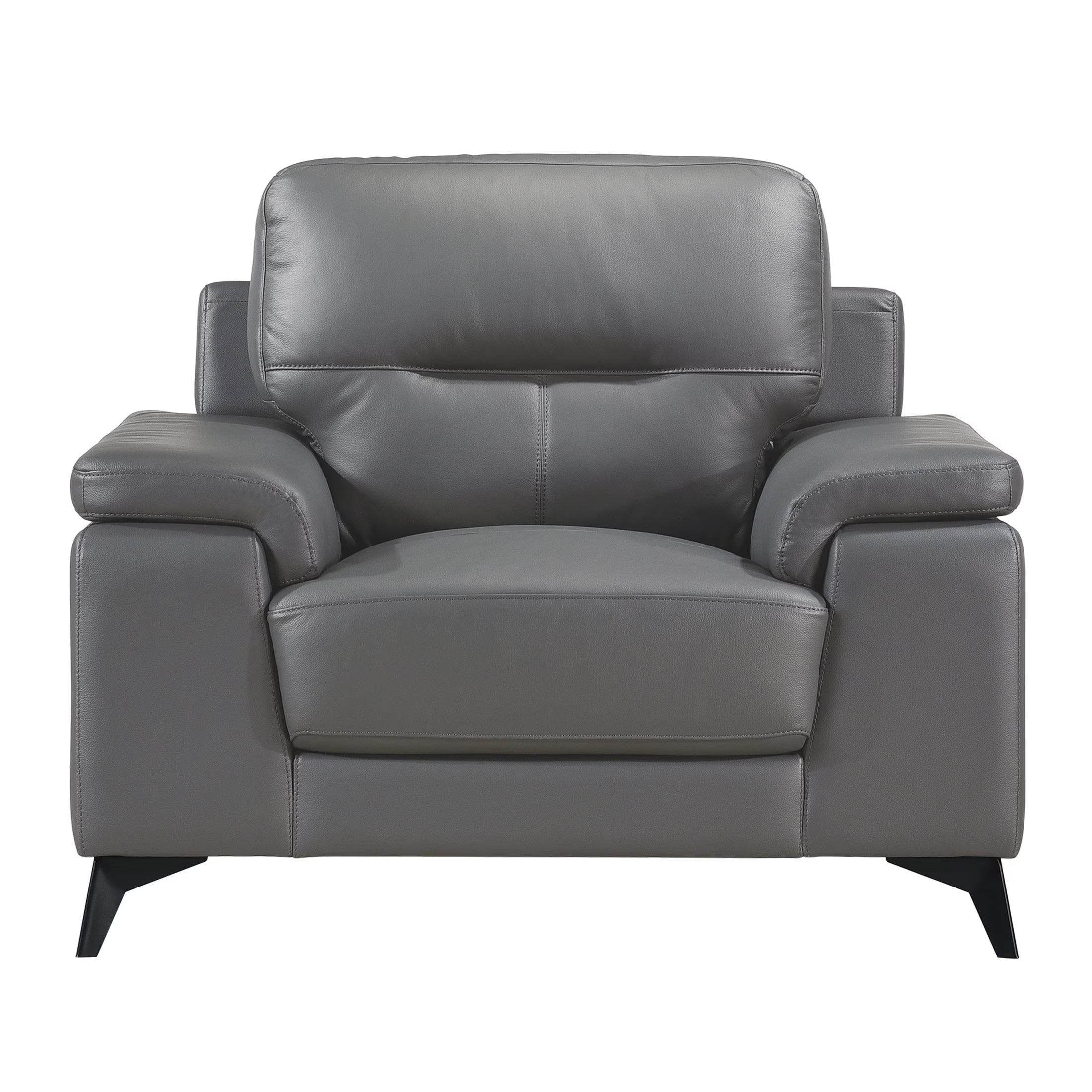 Dark Gray Leather Upholstered Chair K622775