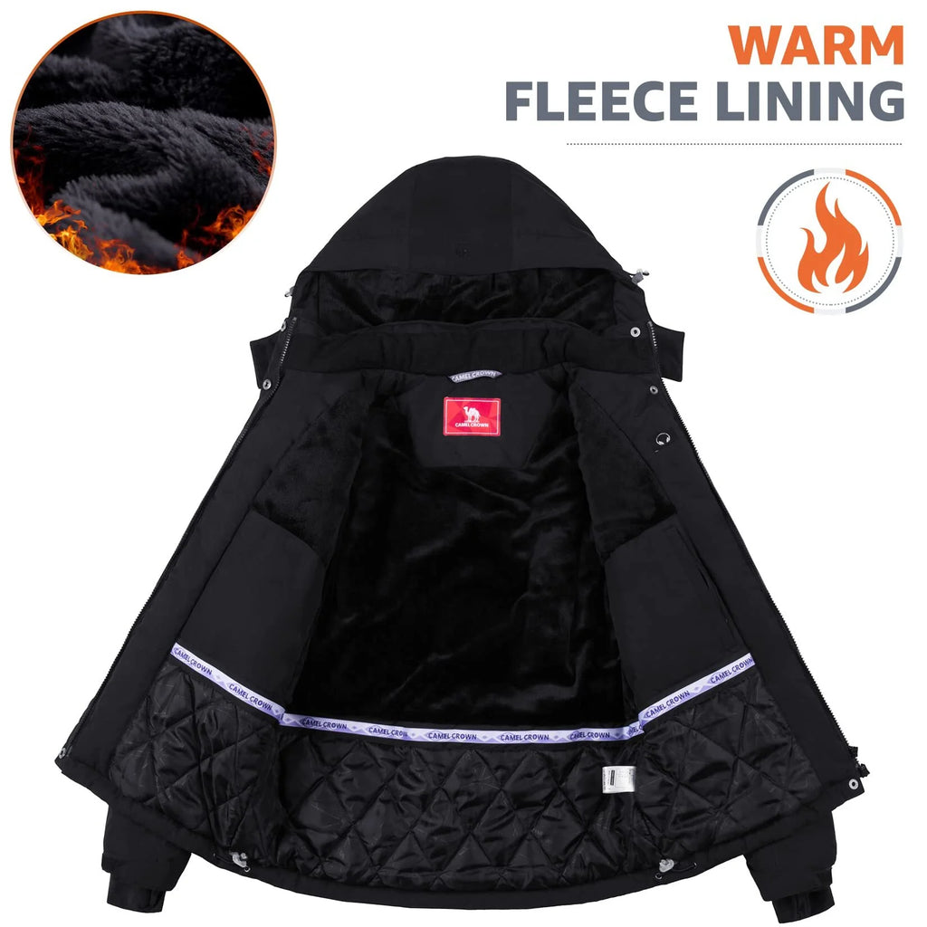 Waterproof Ski Jacket with Detachable Hood Z9133