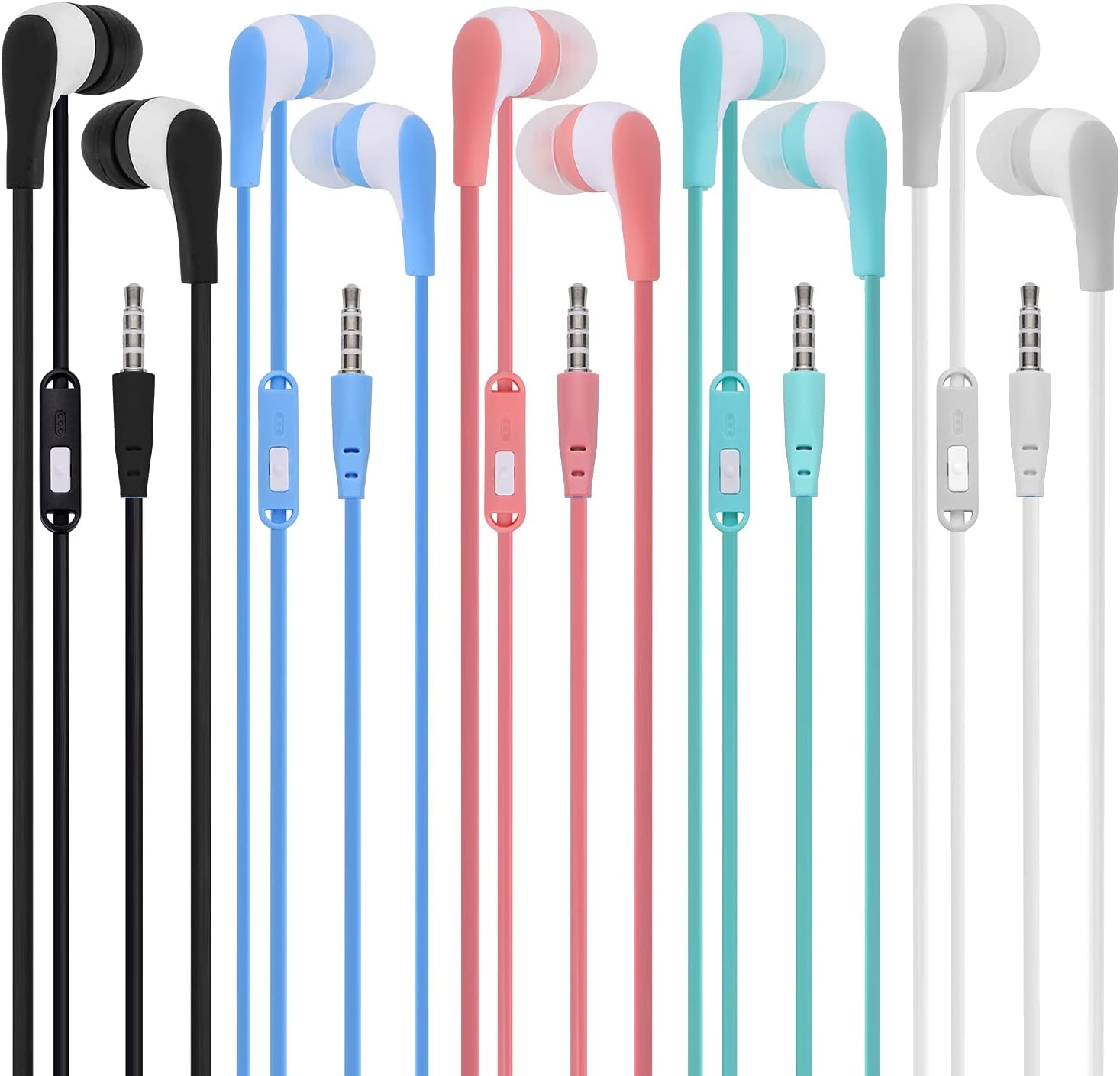 30 Pack Earbuds Headphones with Microphone E37160