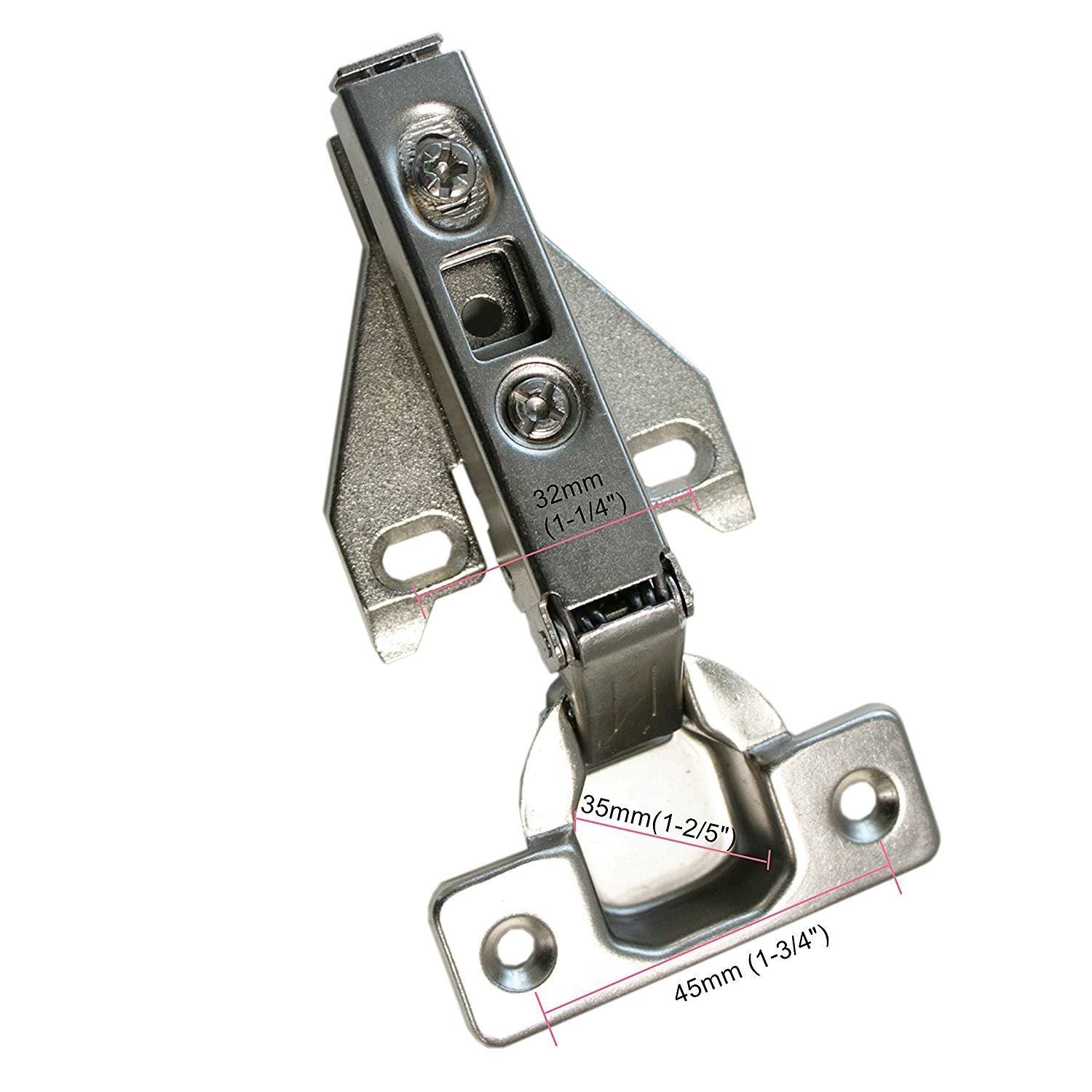 20 Pairs Concealed Kitchen Cabinet Door Hinges Full Overlay Q7742