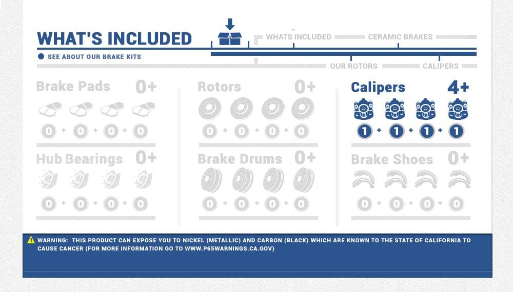 Red Powder Coated Caliper Assembly Set Kit U96415