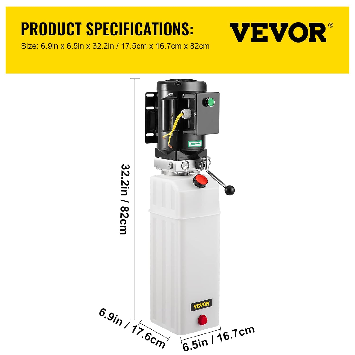 Hydraulic Power Unit 2.2KW 220V 3HP 50HZ 2750 PSI with 6L Plastic Reservoir Z505
