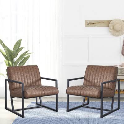 Brown Fabric Armchair Q985754