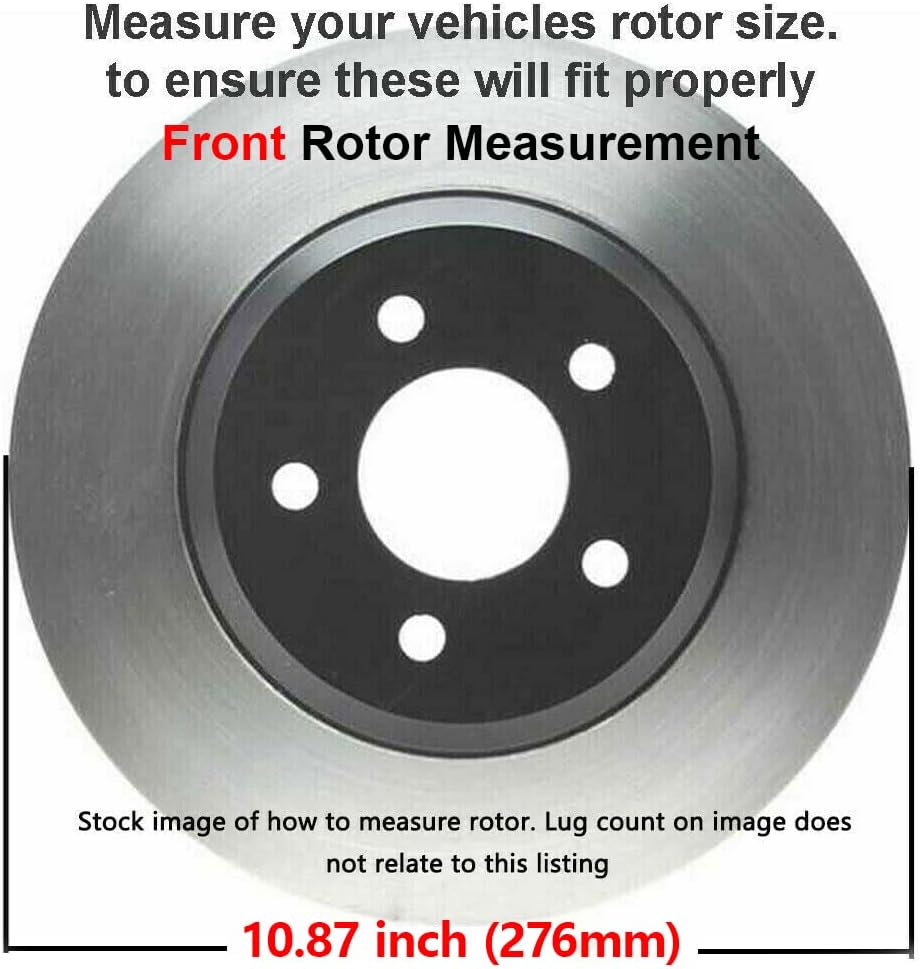 Front Drilled and Slotted Disc Rotors with Ceramic Brake Pads 4pc Set B91871