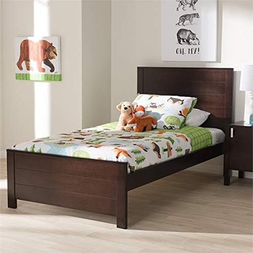 Twin Platform Bed in Espresso C275