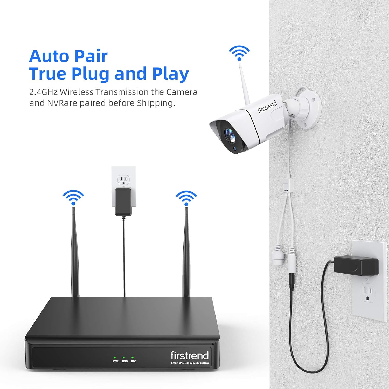 Wireless Security Camera System with 4pcs IP Security Camera N755