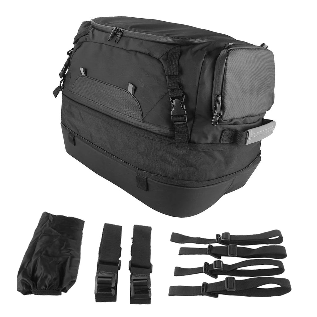 Black Waterproof Motorcycle Tail Bag R272365